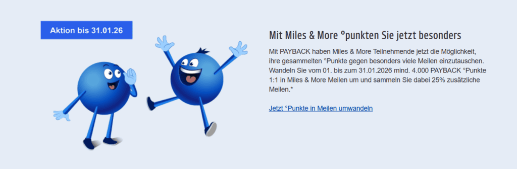 Payback Punkte in Meilen umwandeln