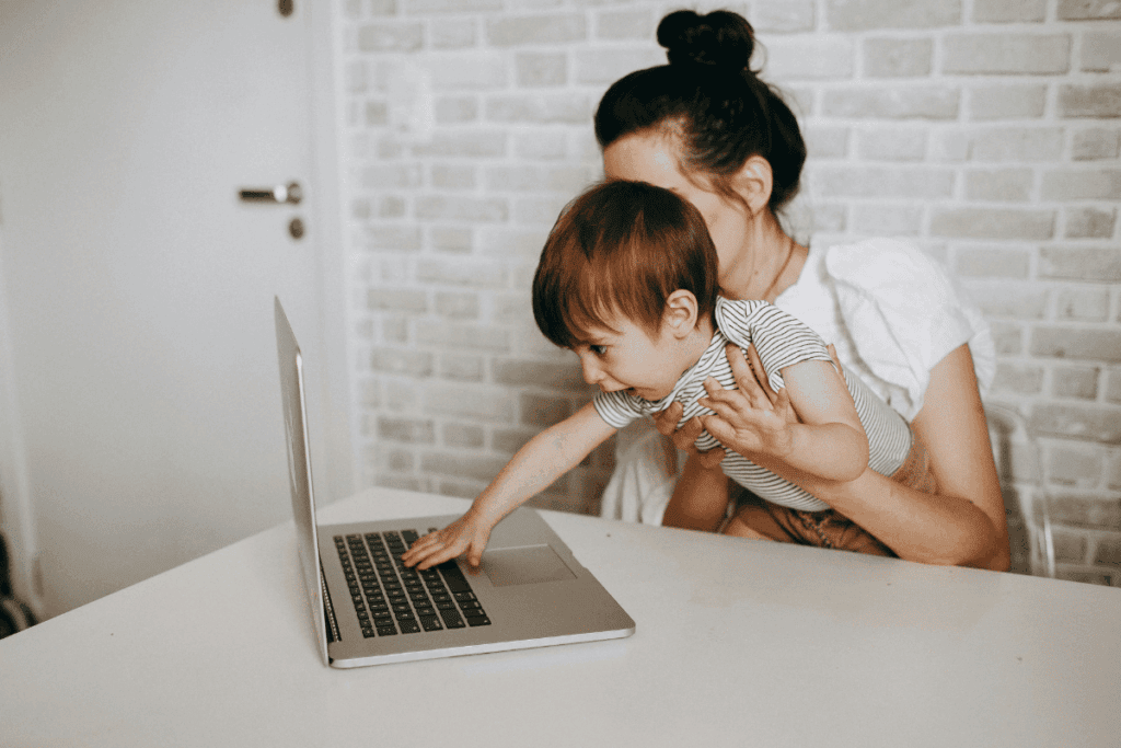 Online-Shopping mit Kind