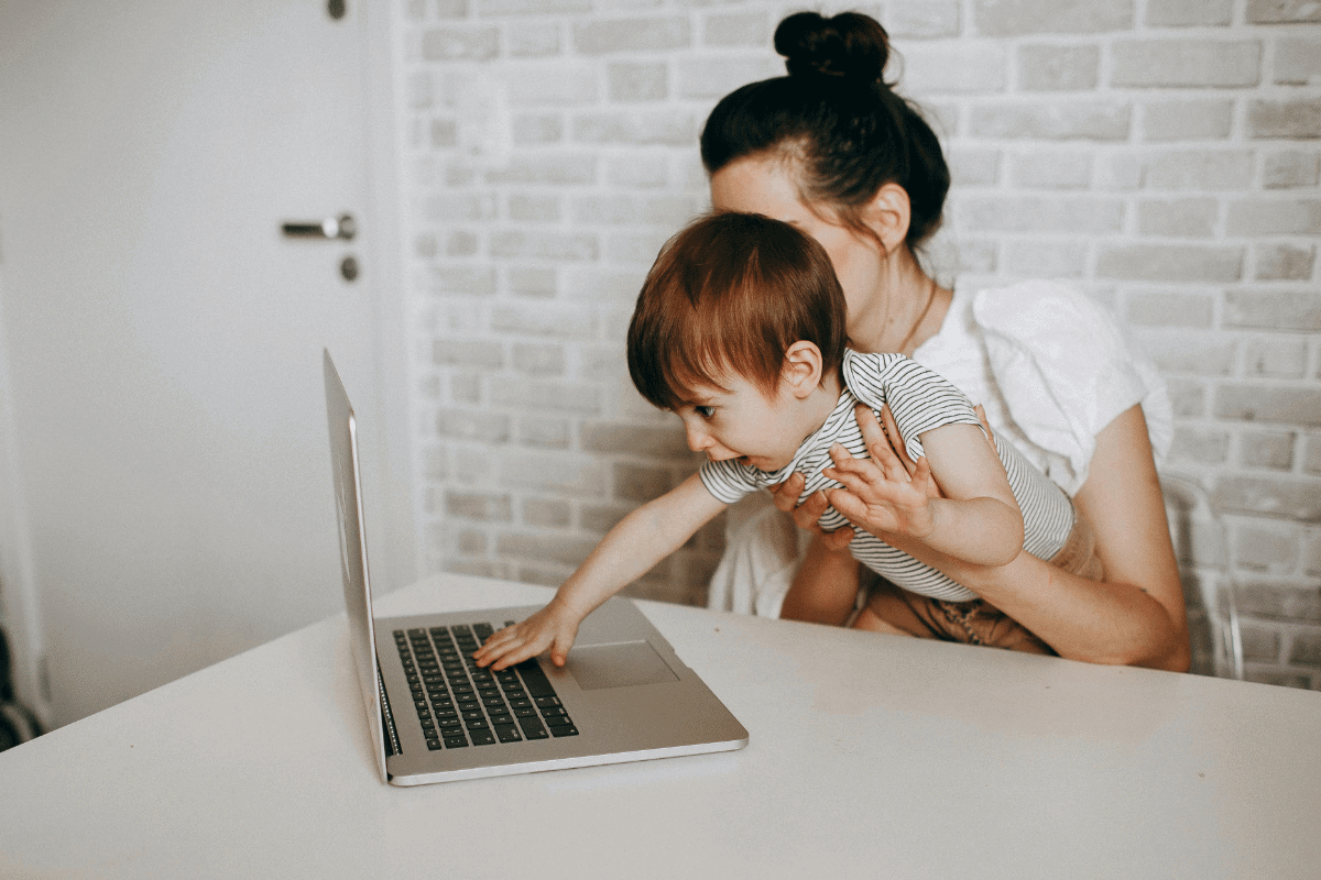 Online-Shopping mit Kind