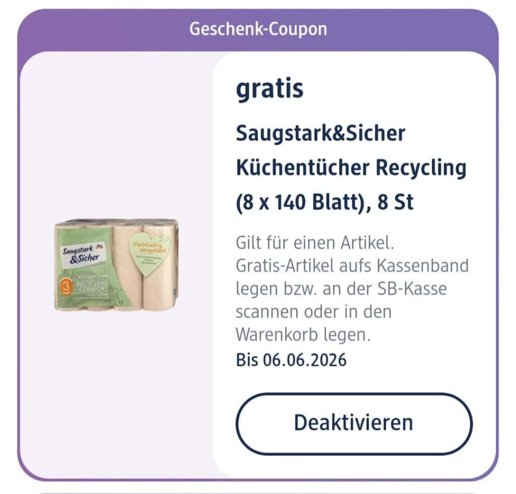 Geschenk-Aktion bei dm